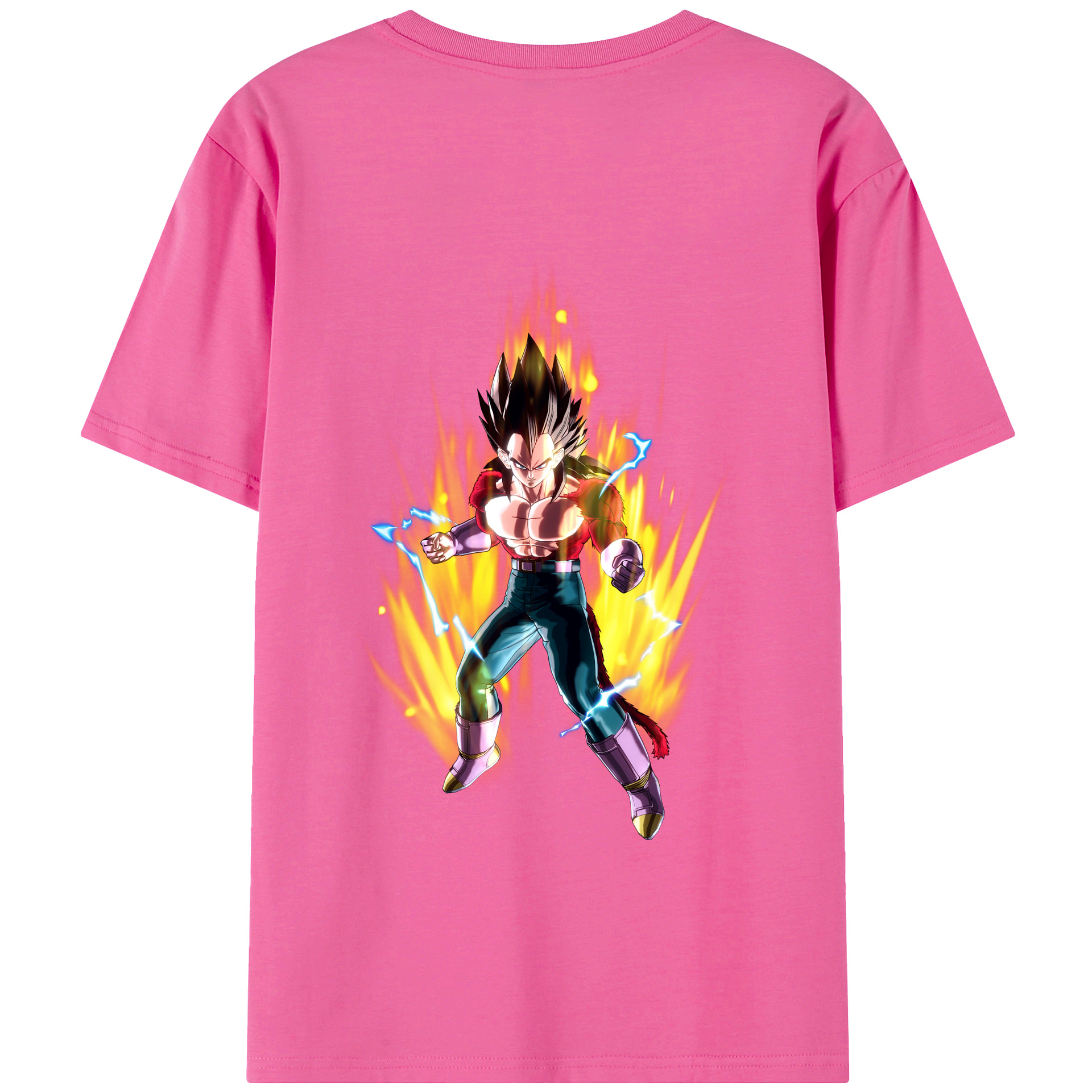 （画像用） ドラゴンボール ベジータ四世（Bejīta Yonsei）DRAGON BALL Vegeta IV レディース半袖Tシャツ(バックプリント)